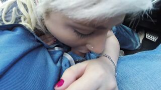Girl Swallows Cum In Car