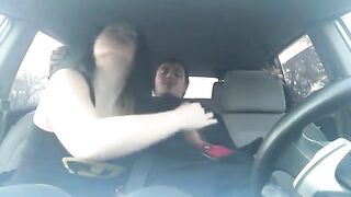 Sucking The Security Guard In Car