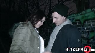 Pornstar Natalie Comes With Her Car And Is Presented By Jason Directly At The Street
