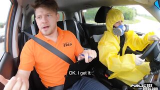 Student Driver Publicly Blows Instructor Before Fucking