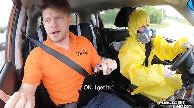 Student Driver Publicly Blows Instructor Before Fucking