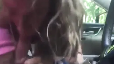 Wild Chick Sucking A Cock In The Car Like Crazy