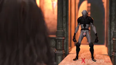 A sexy woman gets fucked hard by a demon Zepar on the altar of sacrifice