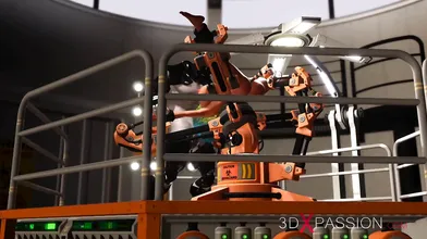Sex male android bangs hard a hot woman with big boobs in the sci-fi lab