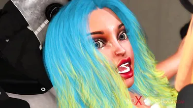 Sex male android bangs hard a hot woman with big boobs in the sci-fi lab