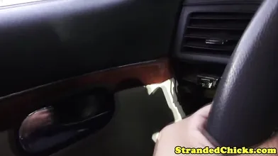 Stranded teen lets him fuck her for the fare