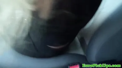 Russian teen fucked on his backseat