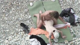Pale amateur gets doggystyled by the waves