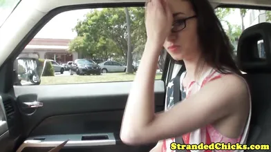 Pale redneck fucked on the backseat