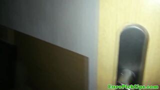 Petite Czech hottie needs cash so she sucks big dick