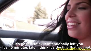 Russian outside in POV blowing a big dick