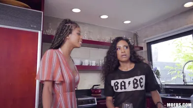 Lucky dude destroys two ebony babes