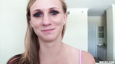 Talented amateur blonde rides a big cock