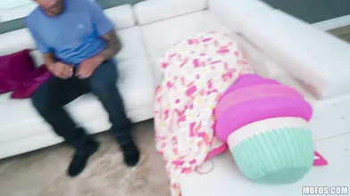Cock-worshiping teen brunette Athena Rayne fucking Alex Legend