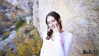 Hiker Hottie Aubree Facialed all Over POV