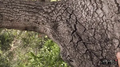 Cheating Teen FaceFucked on a Tree! ft. Catalina Ossa