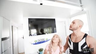 Blnde Tiny Teen w Porcelain Skin Annihiliated by Penis
