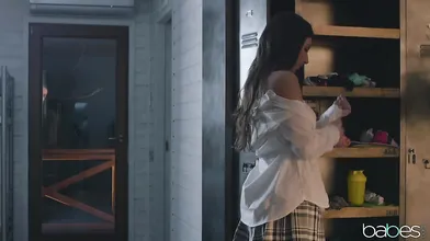 Hot schoolgirl Angela Allison fucking a stranger