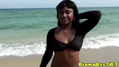 Big booty babe facialized