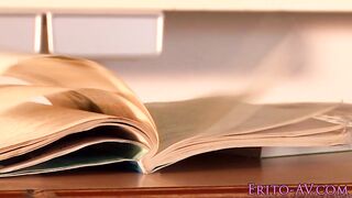 Squirting Asian schoolgirl loses her panties