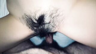 Hairy Korean Cuckold Wife Enjoy Fuck In Her Bushy Pussy - Caliente Momma