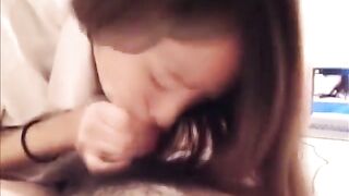 Japanese Schoolgirl GF Gets Facial!