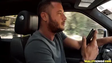 Busty blonde hottie gets picked up and absolutely smashed