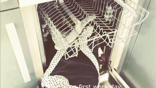 Sexy Maid Got Stuck And Fucked By Her Boss