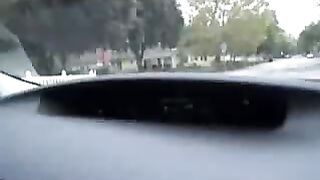 Red haired babe was masturbating in her car while waiting for her lover to show up