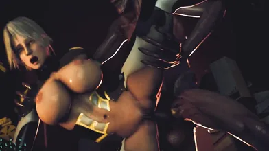 Luscious Brunette Kinzey Fucking Two Monster Huge Black Dick After BlowJob