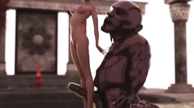 3D Slender Girl Vs Fat Ogre