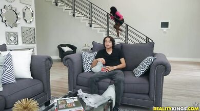 Compulsive Masturbator Ebony Peeped