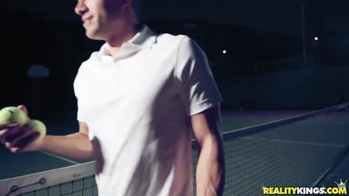 Tennis Trainer puts his Racket in Balls Deep