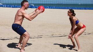 Slender Skinny Volleyballer Banged