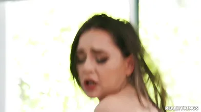Slutty Teen Aften Opal Teases Masseuse into Sex