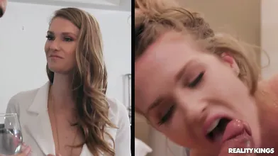 Rough Sex Loving Caterer Chick Squirts on Schlong