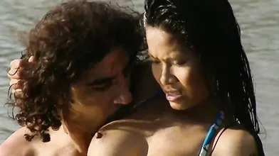 Small asian gets fucked in the sea