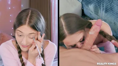 Pigtailed Vlogger Samantha Hayes FaceFucked Hard MultiPOV