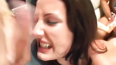 Her First Extreme Bukkake Gangbang - Hailey Young