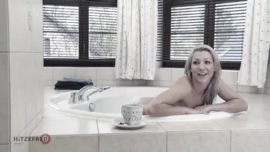 Beautiful German Blonde MILF Fucked In The Bath