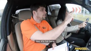 Amateur Czech Student Driver Doll Banged on Backseat