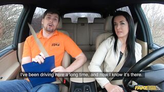 Amateur Czech Student Driver Doll Banged on Backseat