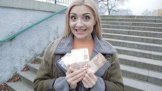 Slowly but Surely Money Makes Russian Blonde Blow