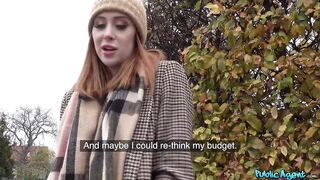 British Redhead Babe Negotiates Price w Pussey POV