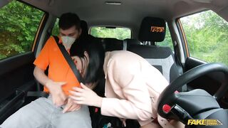 Covid Proof Cock Draining in a Car