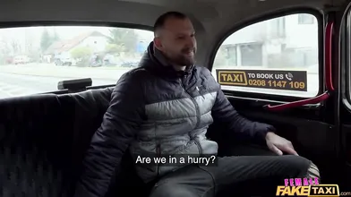 Lady FakeTaxi Driver Kayla Green picks up Student