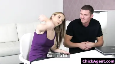 Girl brings her boyfriend to the casting