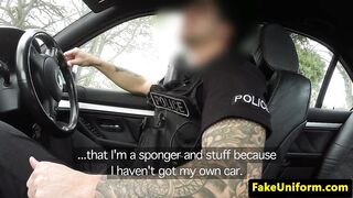 British redhead plowed by cop
