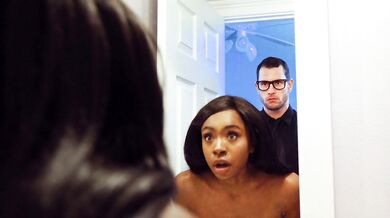 Devil dude fornicates with ebony teen