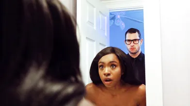 Devil dude fornicates with ebony teen